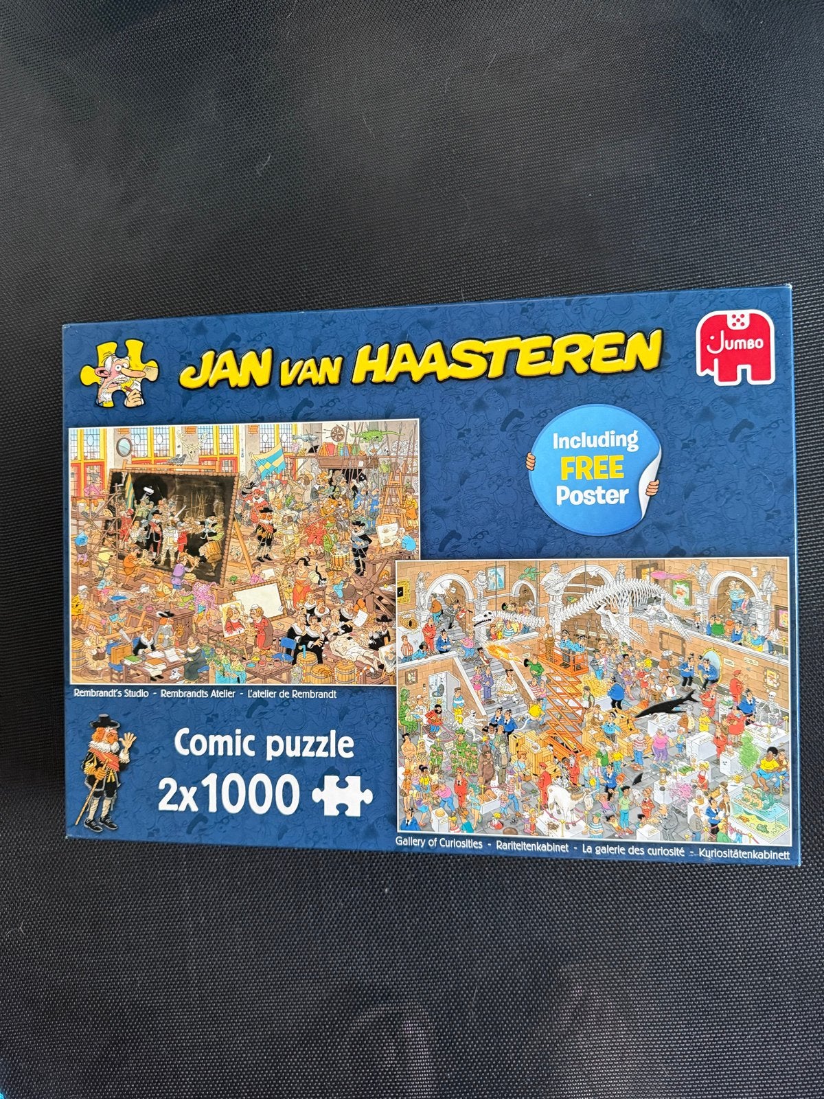 Jan van Haasteren 2x1000 Rembrand / rariteiten kabinet, Hobby en Vrije tijd, Denksport en Puzzels, Ophalen, Meer dan 1500 stukjes