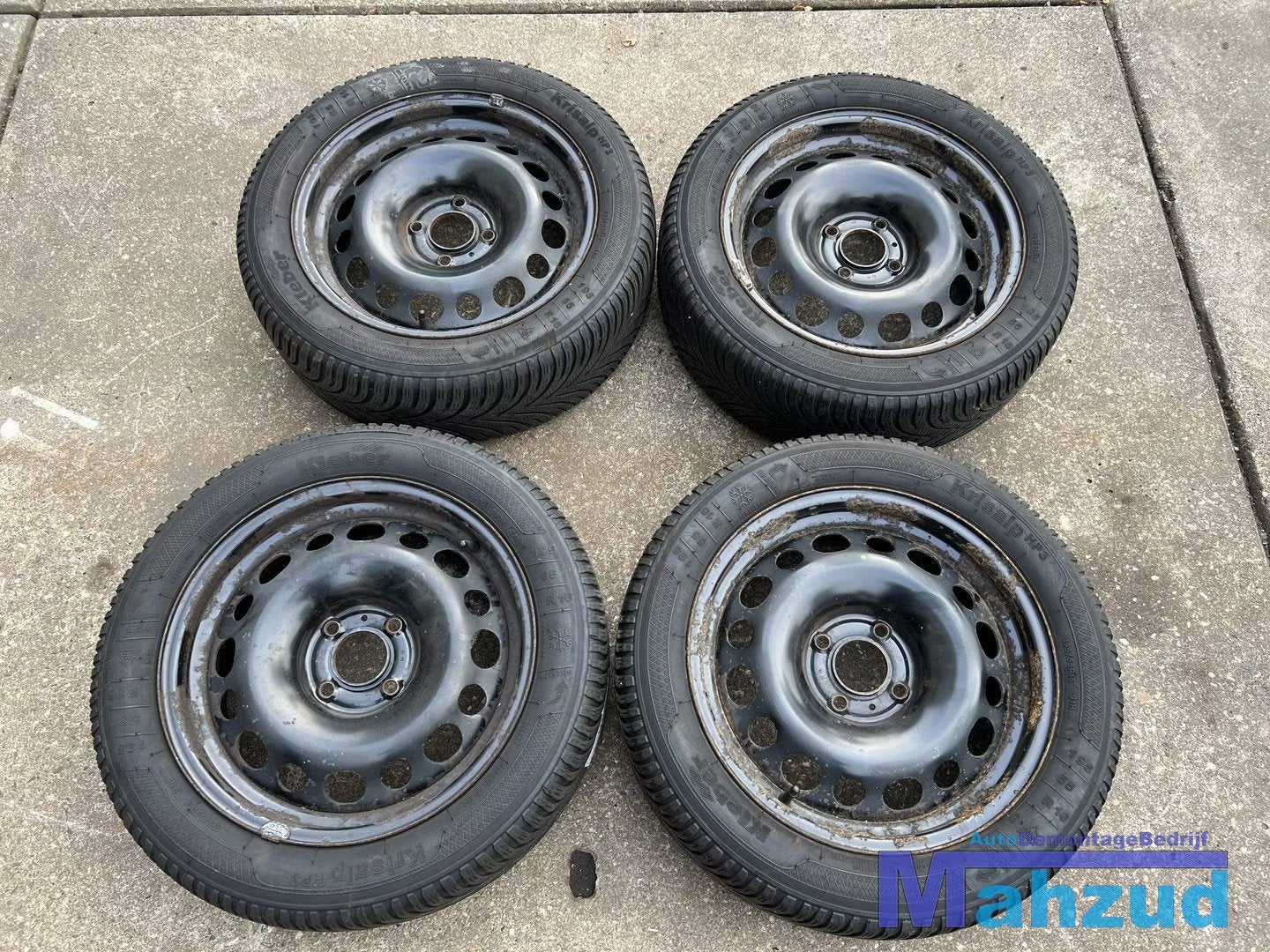PEUGEOT CITROEN Stalen velgen winter set 4x108 65.1 16 inch, Gebruikt, Stellantis N.V., Ophalen of Verzenden, Band(en)