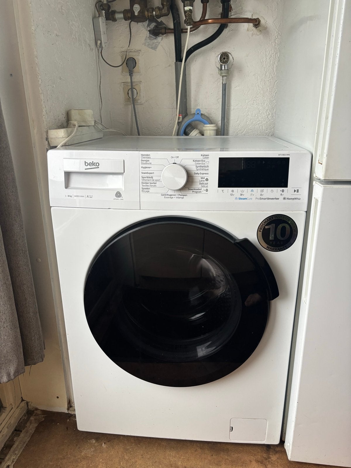 Beko WTV8612XBC1 Wasmachine - 8kg, 1400 toeren, Witgoed en Apparatuur, Ophalen, 1200 tot 1600 toeren, 8 tot 10 kg, Zo goed als nieuw