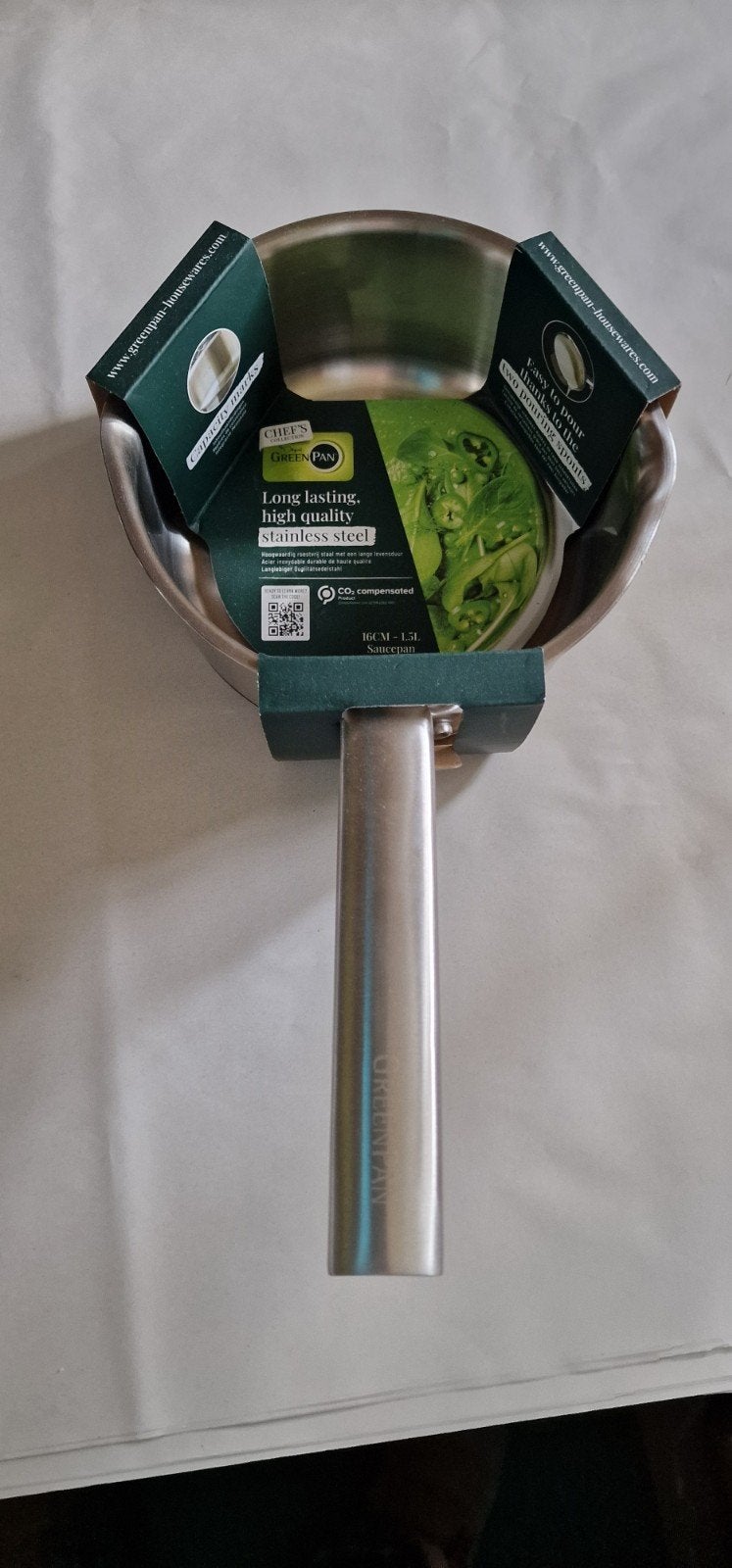Ah greenpan green pan steelpan steel pan
1x steelpan 16 cm, Geschikt voor inductie, Ophalen of Verzenden, Nieuw, Kookpan