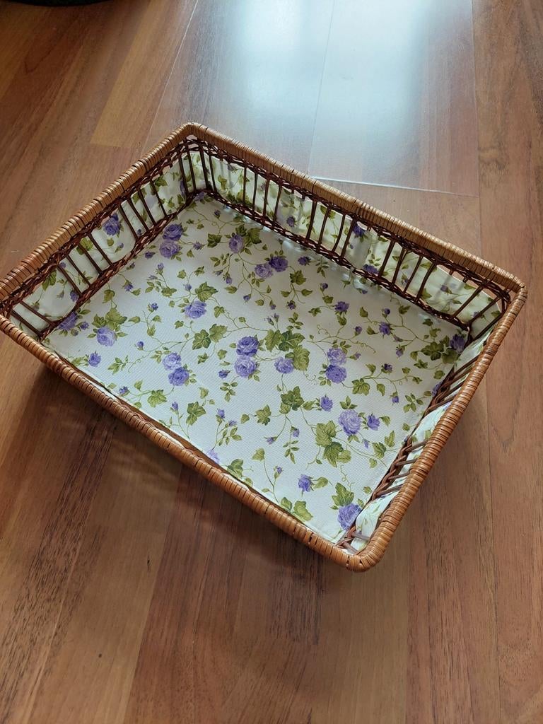 Rieten mandje 28x36x9cm, Ophalen, Zo goed als nieuw, Overige materialen