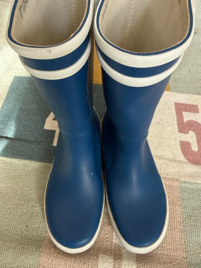 Blauwe Aigle regenlaarzen maat 31 - in goeie staat, Ophalen of Verzenden, Gebruikt, Jongen of Meisje, Laarzen