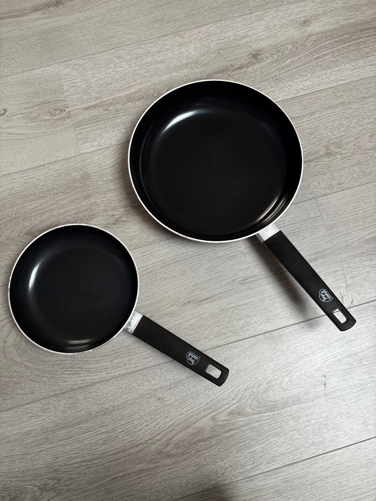 GreenChef Koekenpannen Set - 2 stuks, Koekenpan, Gebruikt, Antiaanbaklaag, Verzenden