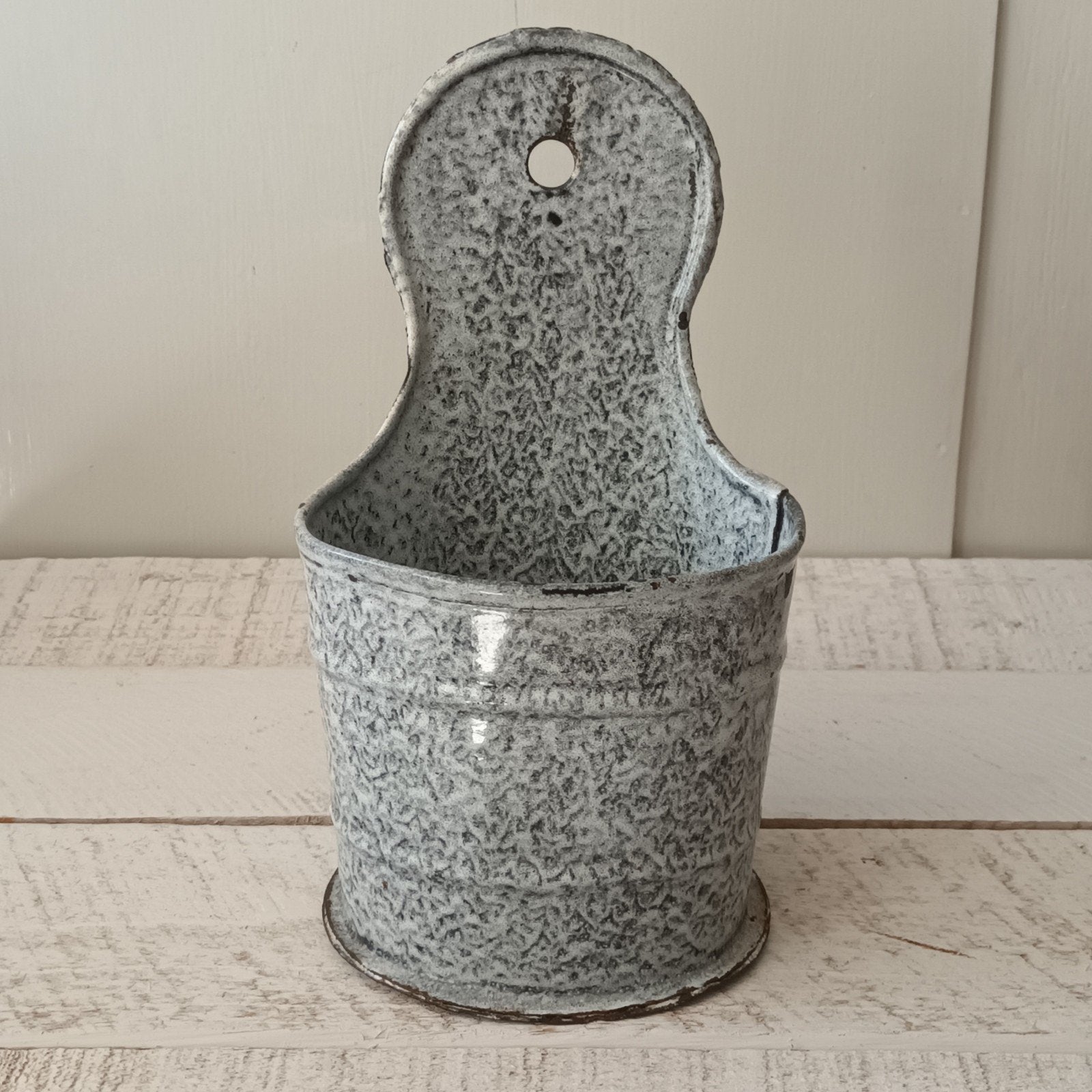 Grijsgewolkte emaille zeepbakje, Antiek en Kunst, Antiek | Emaille, Ophalen of Verzenden