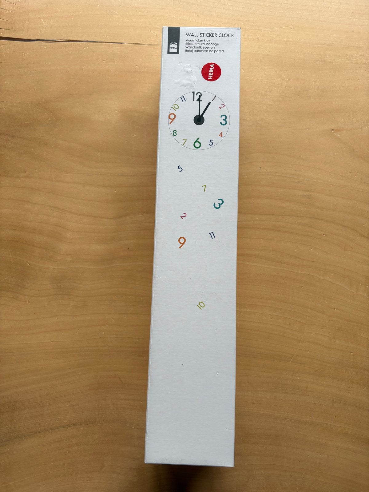 Hema Muursticker Klok - Analoog - Nieuw in doos, Ophalen, Analoog, Nieuw, Modern