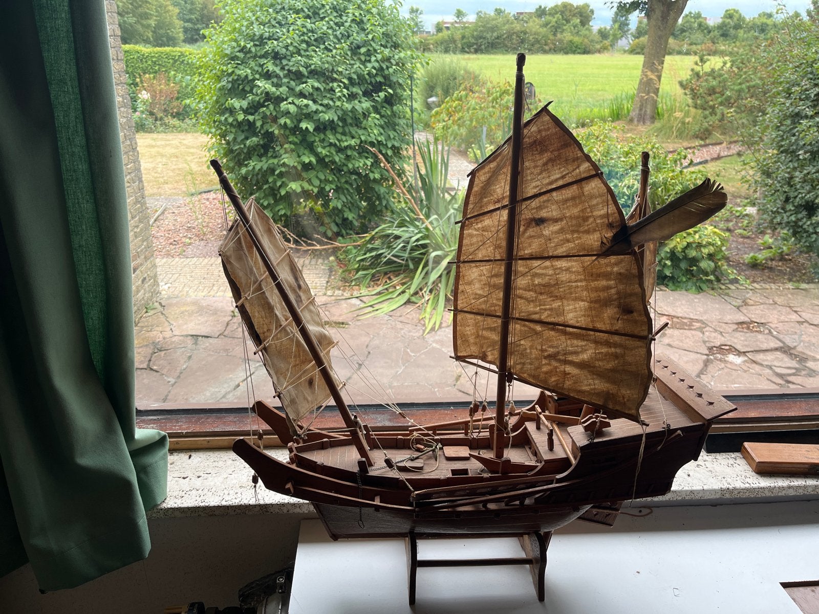 Gedetailleerd houten scheepsmodel - Chinese Jonk, Hobby en Vrije tijd, Modelbouw | Boten en Schepen, Ophalen, Gebruikt, Groter dan 1:32