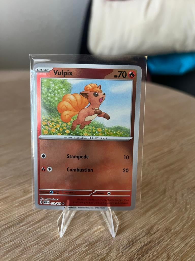 Pokémon Kaart Vulpix 019/132 - Reverse Holo, Ophalen of Verzenden, Zo goed als nieuw, Losse kaart