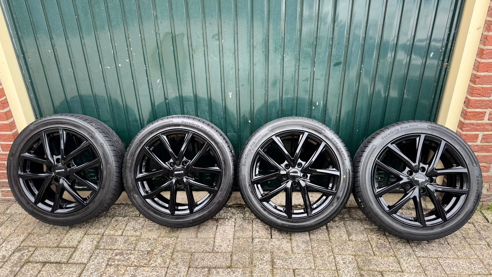 Monaco Wheels 17 inch + winterbanden 225/45 R17 5x112, Ophalen, Gebruikt, Banden en Velgen, 17 inch