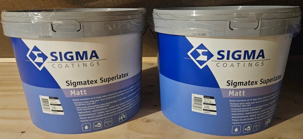 Sigma Sigmatex Superlatex Matt, 5 tot 10 liter, Wit, Nieuw, Ophalen of Verzenden