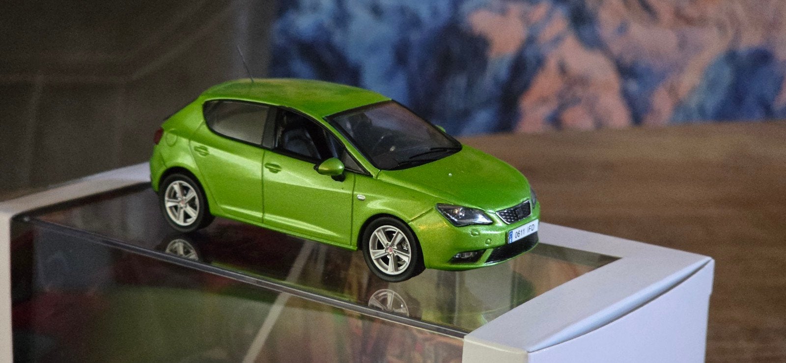 Seat Ibiza modelauto - Groen - Zo goed als nieuw, Overige merken, 1:50 of kleiner, Auto, Ophalen of Verzenden