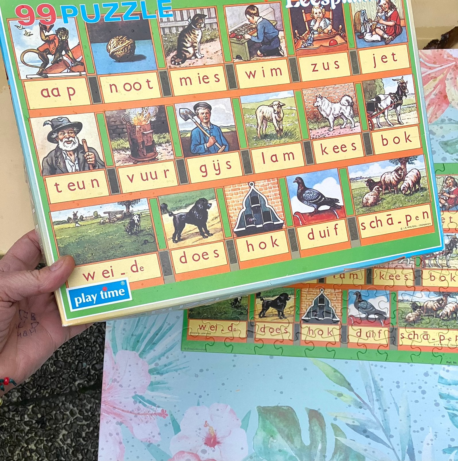 Kinderpuzzel 99 stukjes LEESPLANKJE puzzel 🧩, Ophalen of Verzenden, Meer dan 50 stukjes, Zo goed als nieuw, 2 tot 4 jaar