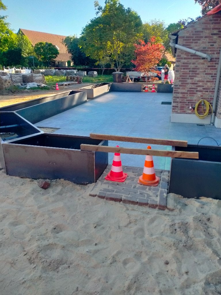 Cortenstaal bloembakken 200*40*40 €220 ook maatwerk, Tuin en Terras, Bloembakken en Plantenbakken, 100 cm of meer, Vierkant, Nieuw
