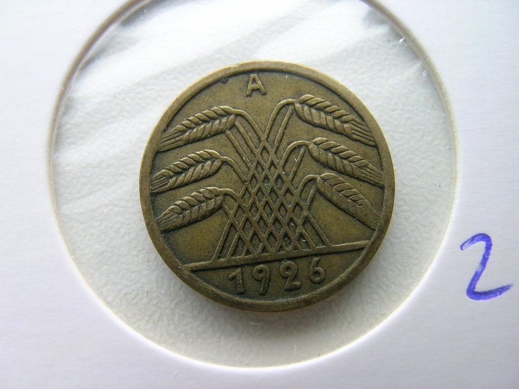 5 Reichspfennig 1926 A Duitsland (nr 2), Ophalen of Verzenden, Duitsland, Losse munt