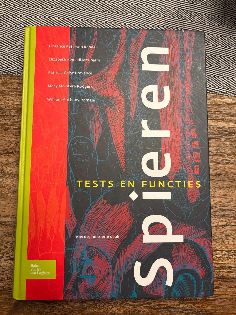 Spieren - Tests en Functies., Boeken, Studieboeken en Cursussen, Zo goed als nieuw, Bohn Stafleu van Loghum, Beta, HBO