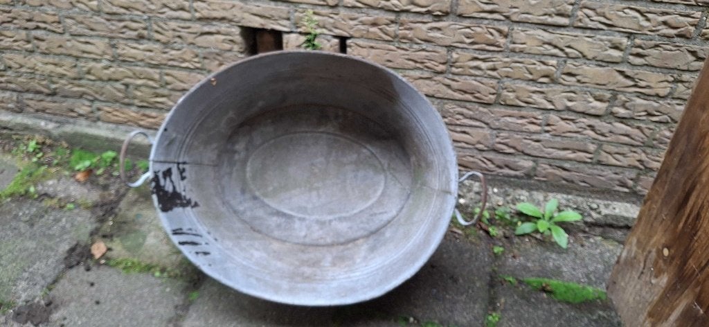 Brocante zinken teil, Antiek en Kunst, Ophalen