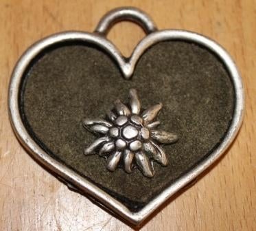 Zilverkleurige hanger met edelweiss - 5,5 cm - 78567, Overige materialen, Ophalen of Verzenden, Zo goed als nieuw, Bloem of Plant