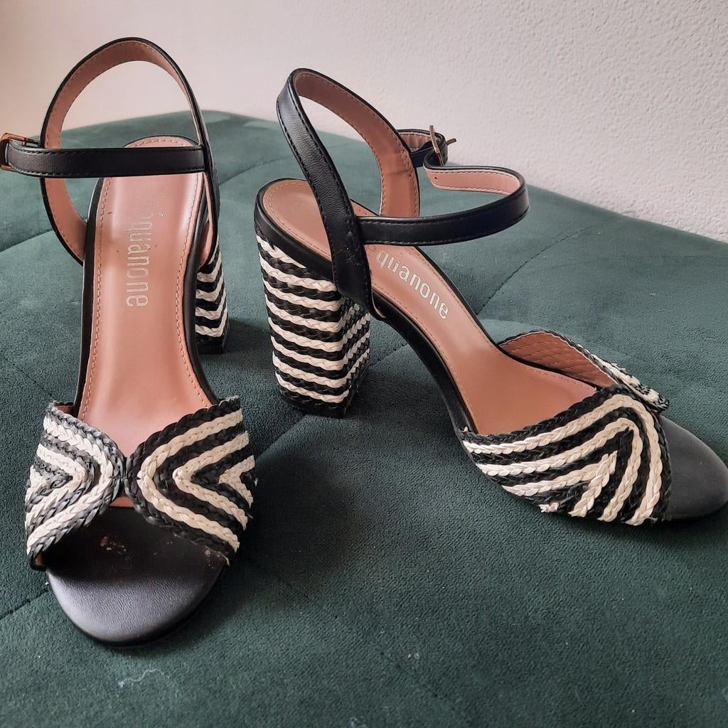 Sinequanone Zwart-Witte Gevlochten Hakken Pumps Maat 36, Kleding | Dames, Ophalen of Verzenden