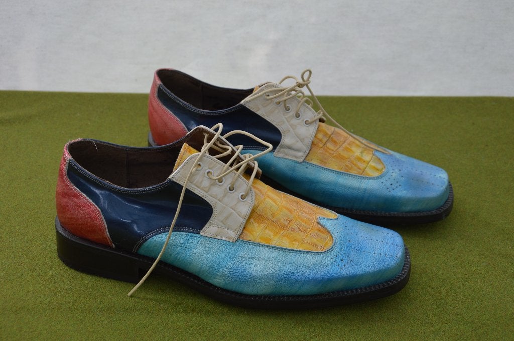 Italiaanse design heren veterschoenen met diverse kleuren 43, Overige kleuren, Ophalen of Verzenden, Gedragen, Gio & Ramazotti