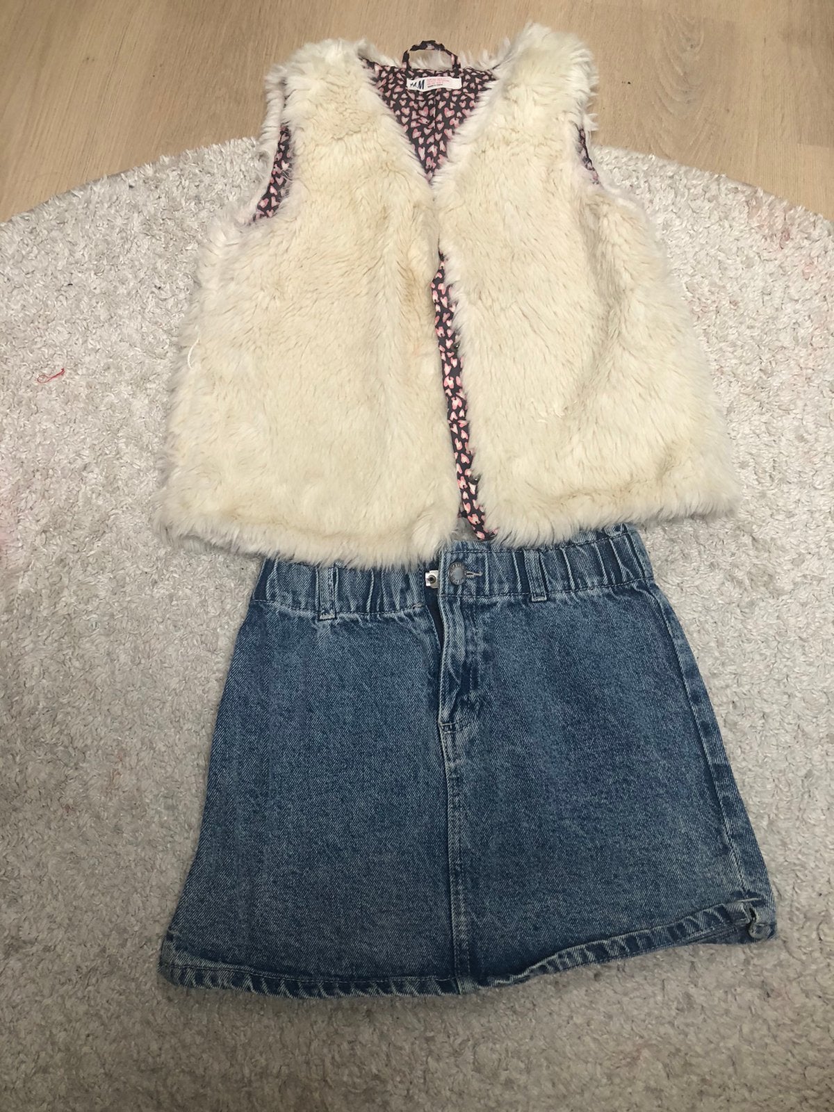 Leuk rok en vest 134, Kinderen en Baby's, Kinderkleding | Maat 134, Ophalen of Verzenden, Zo goed als nieuw, Meisje, Jurk of Rok