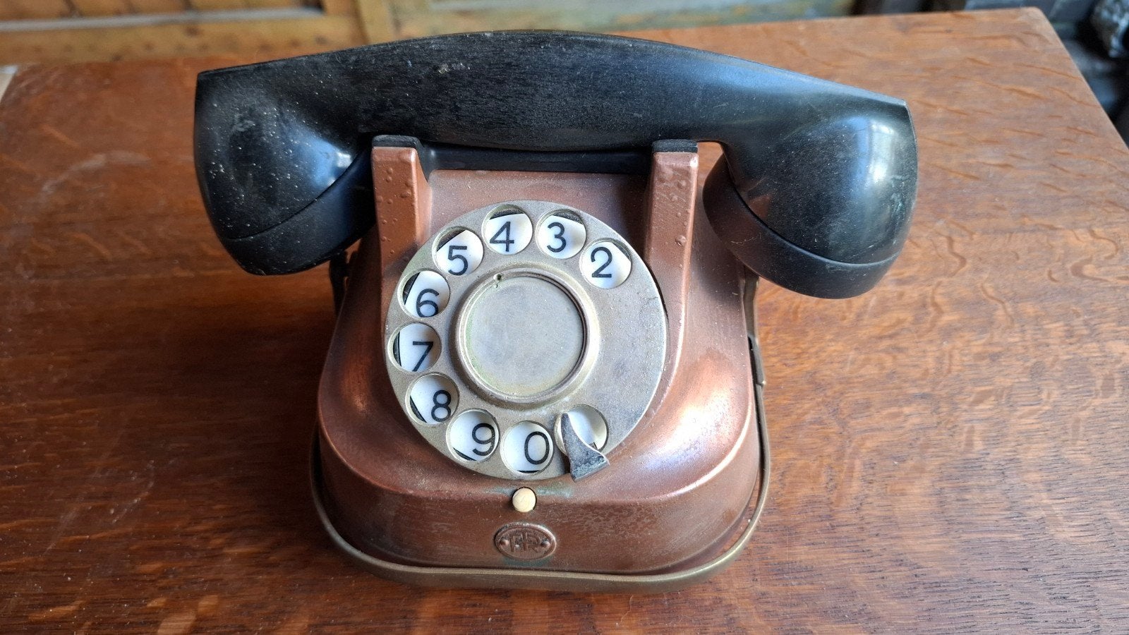 Vintage RTT-56 A Telefoon met Draaischijf, Ophalen of Verzenden, Gebruikt, Met draaischijf