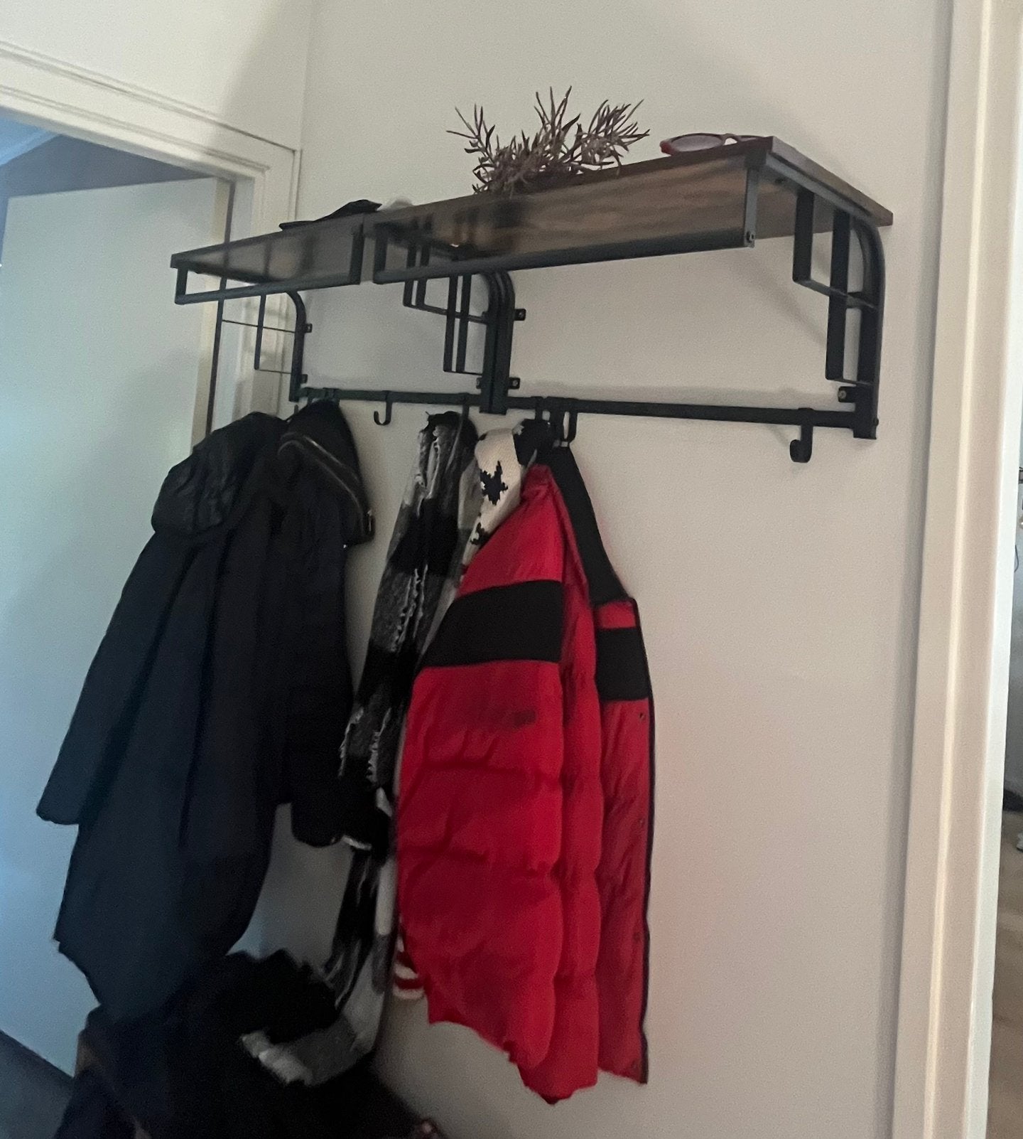 Industriële kapstokken met hoedenplank(2stuks), Huis en Inrichting, Woonaccessoires | Kapstokken, Nieuw, Metaal, 150 tot 200 cm