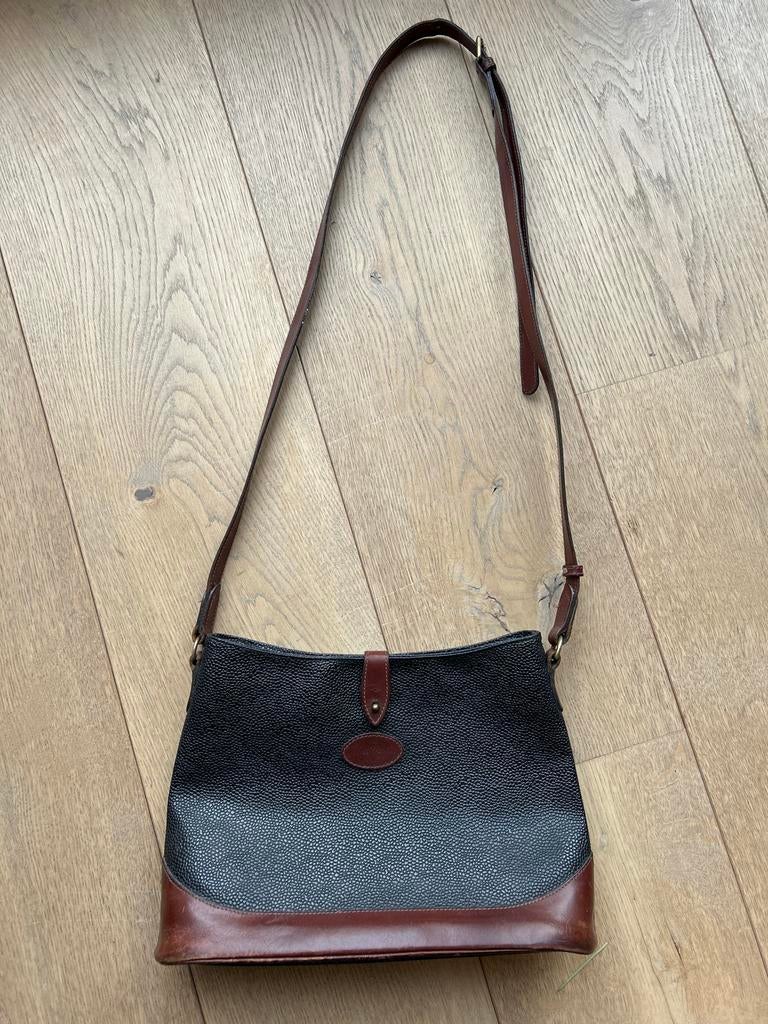 Mulberry Scothgrain handtas VINTAGE, Ophalen of Verzenden, Gebruikt, Zwart, Schoudertasje