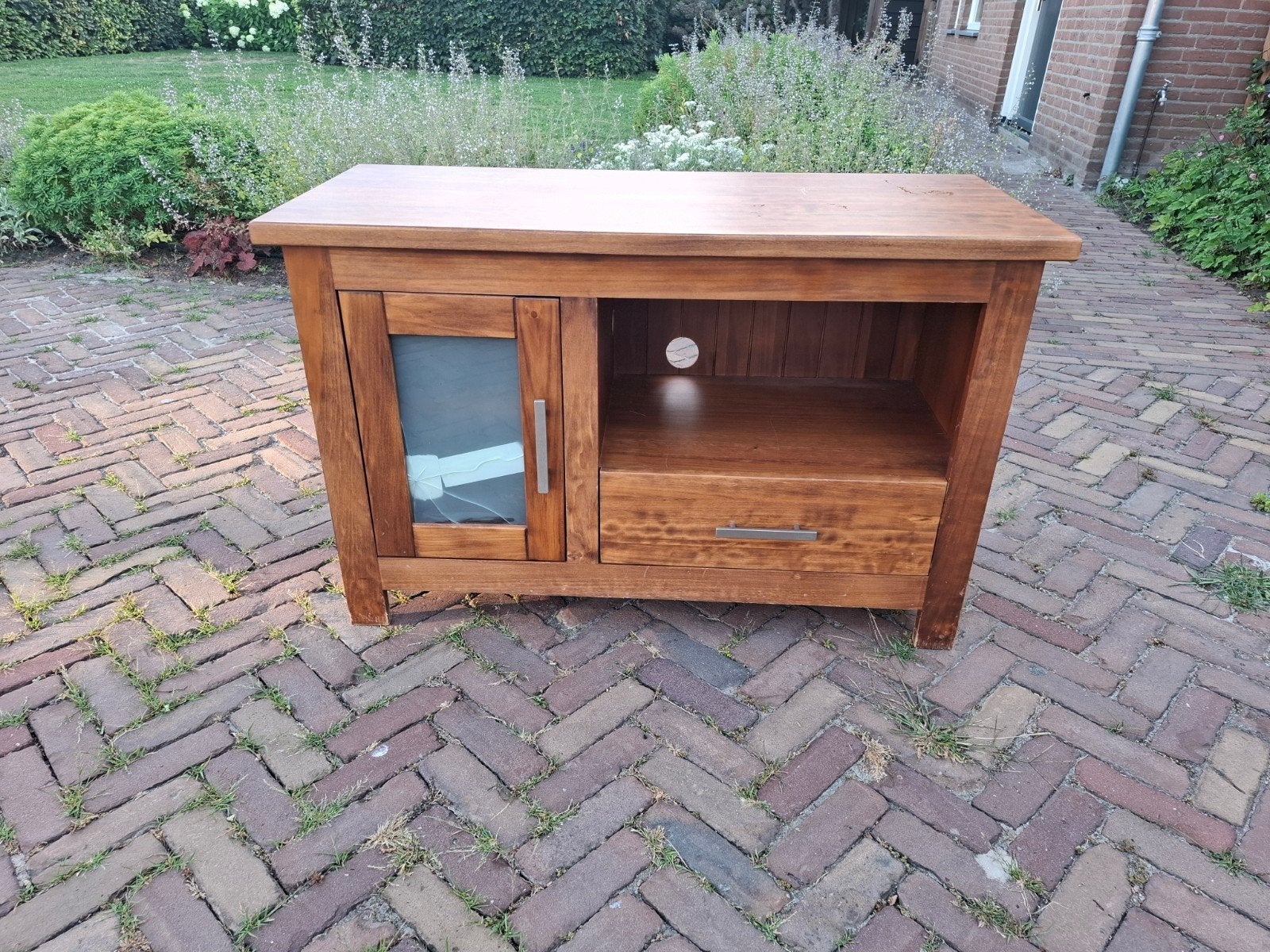 kersenhouten tv meubel en dressoir, Ophalen, Gebruikt, 25 tot 50 cm, Kersenhout
