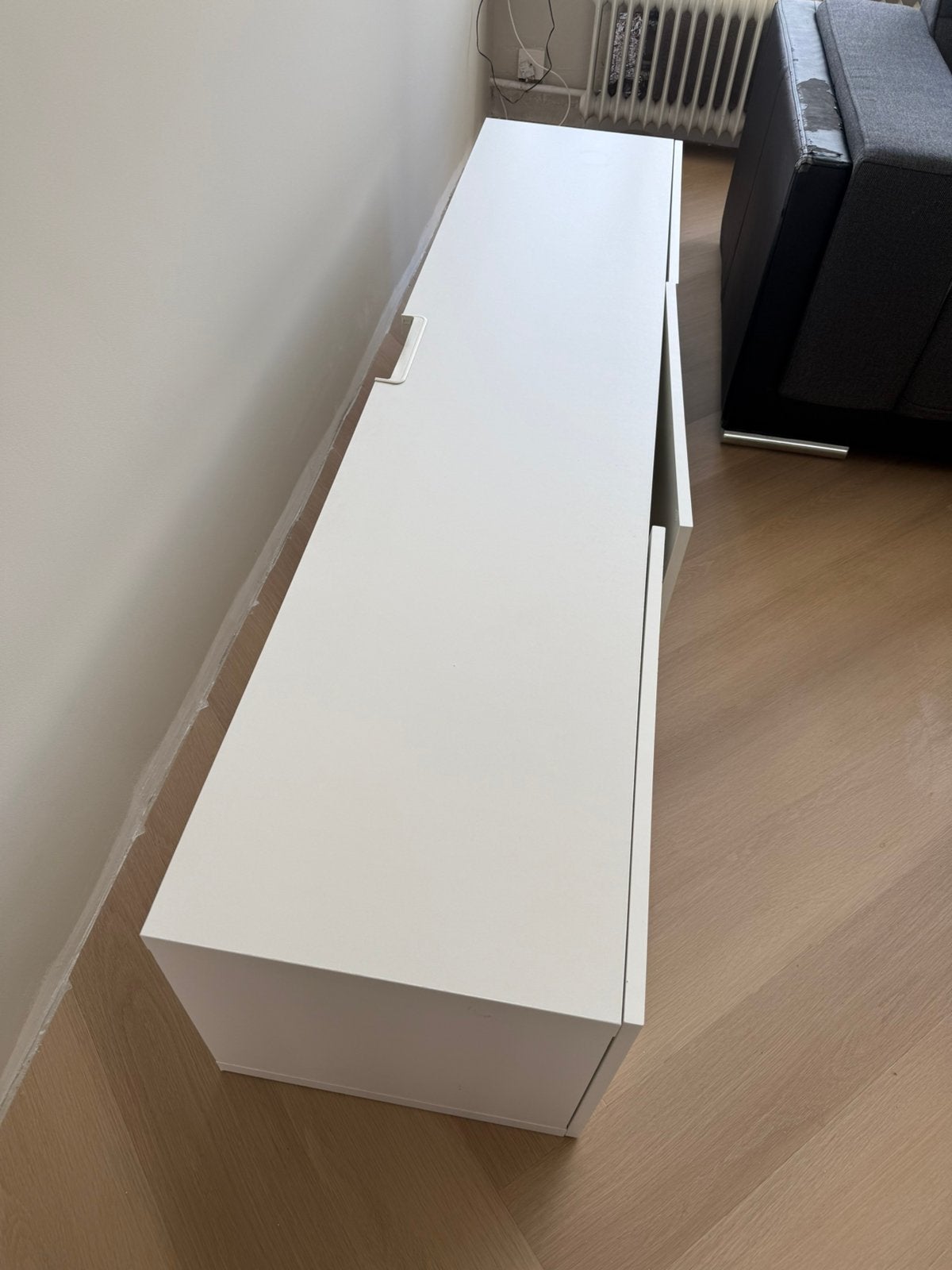 IKEA Besta tv meubel mat wit, Ophalen, 150 tot 200 cm, Zo goed als nieuw, Minder dan 100 cm