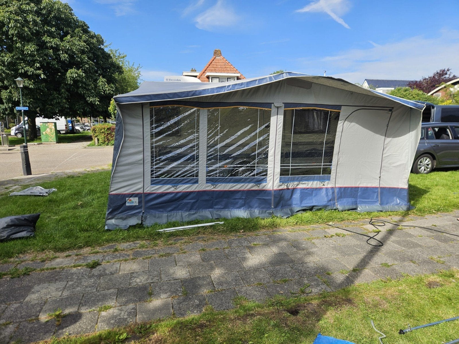 Brand voortent met luifel - omloopmaat 11, Ophalen of Verzenden, Zo goed als nieuw, Brand