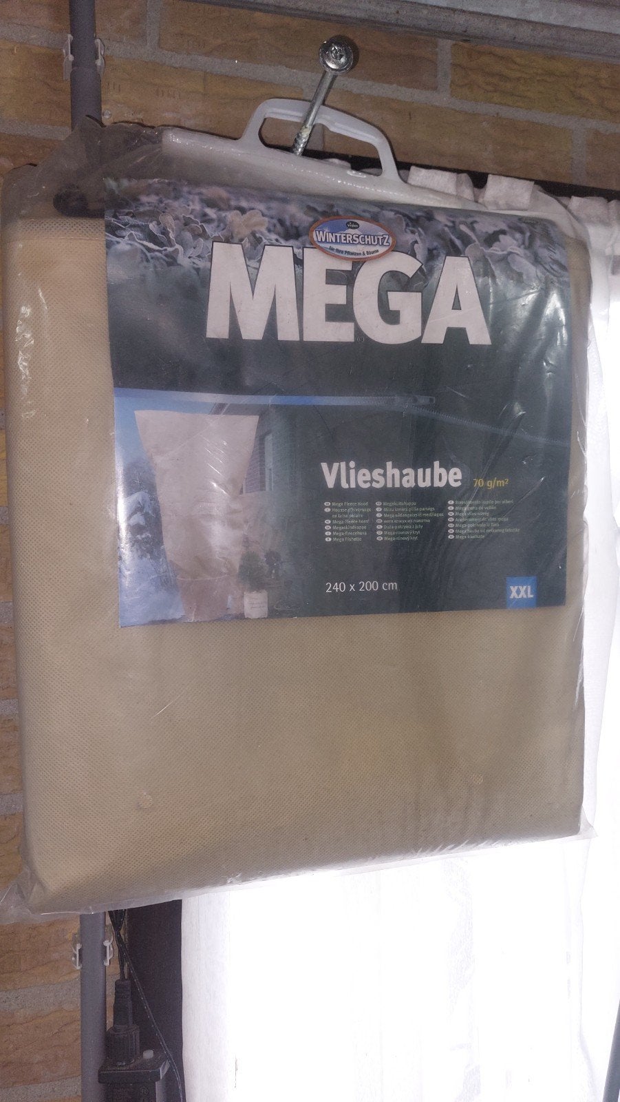 MEGA Vlieshaube XXL 240x200 cm - Winterbescherming, Ophalen