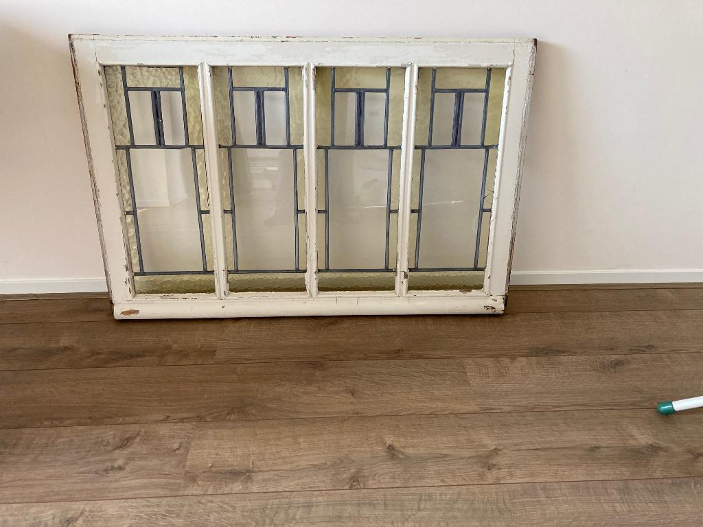 glas in lood raam, Ophalen, Gebruikt, 80 tot 120 cm, Overige typen