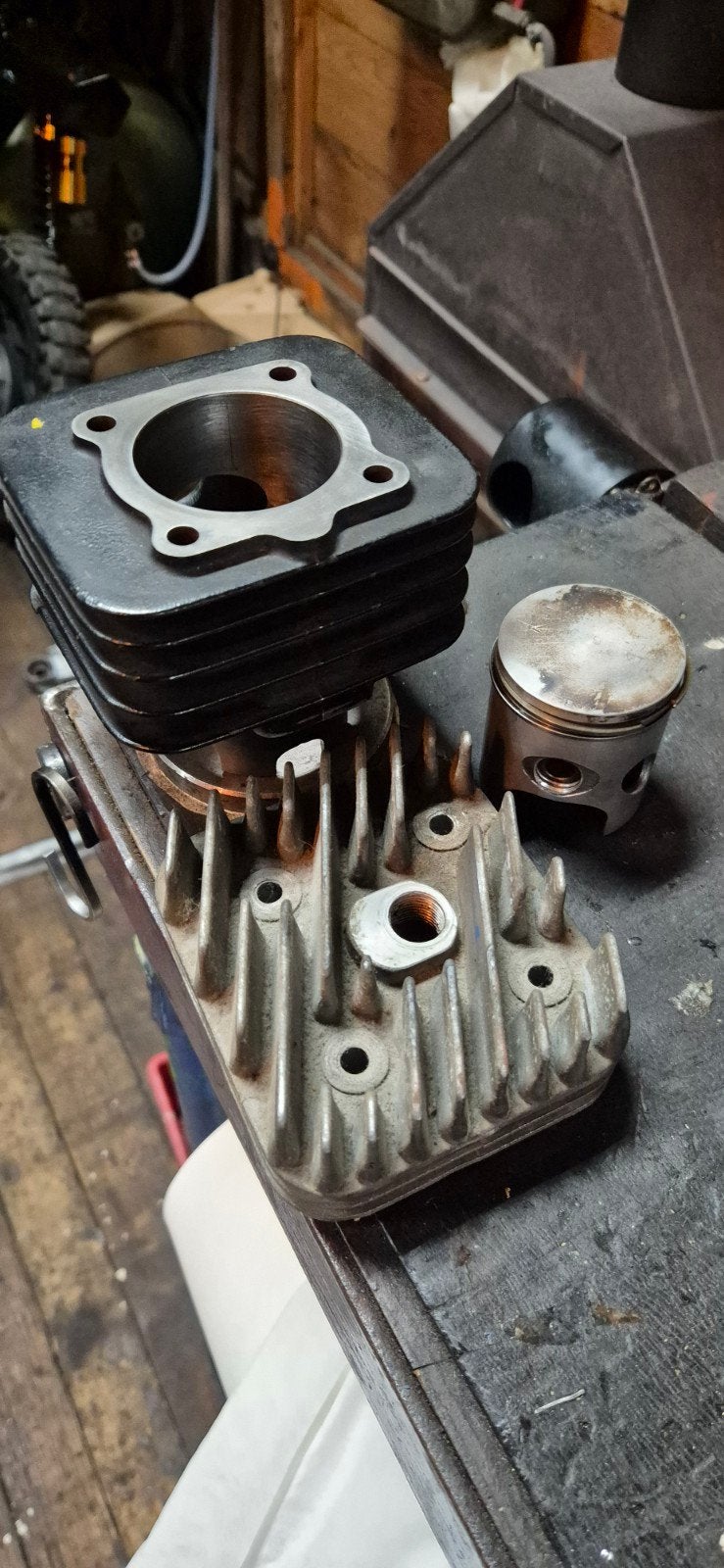 DR 70cc Cilinderset Piaggio AC - Gebruikt, Goede Staat, Ophalen, Gebruikt, Cilinder, Piaggio