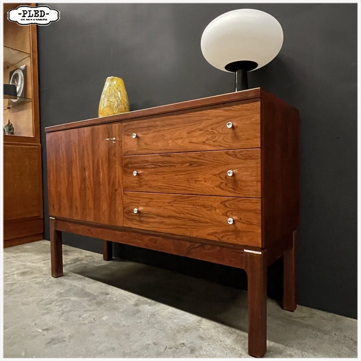 Vintage Palisander fineer Sideboard Ladekast dressoir Kast, Ophalen, Gebruikt, Overige materialen, Nb