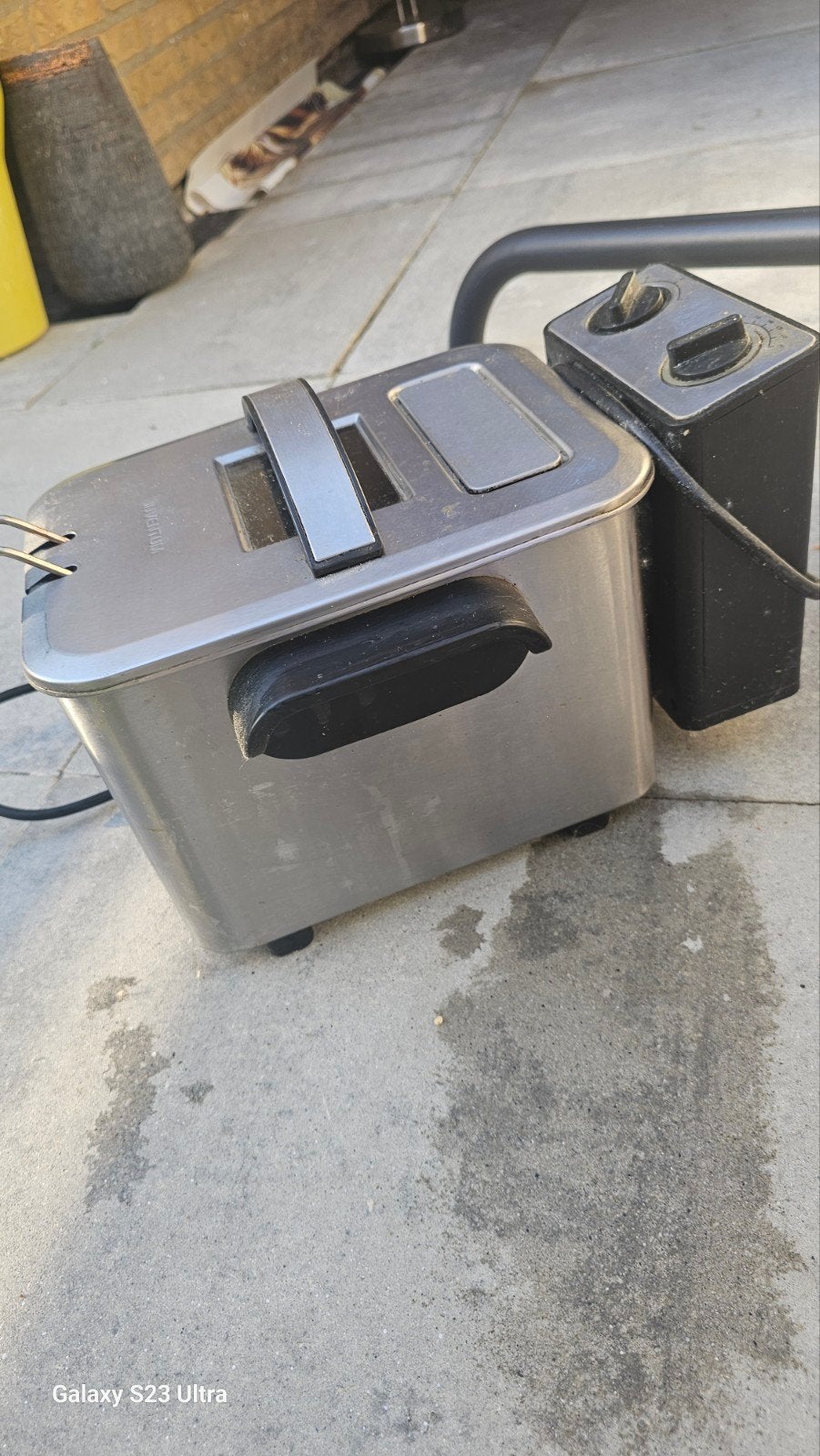 Friteuse - Gebruikt maar functioneel, Witgoed en Apparatuur, 2 tot 3 liter, Ophalen of Verzenden, Gebruikt, Uitneembare binnenpan