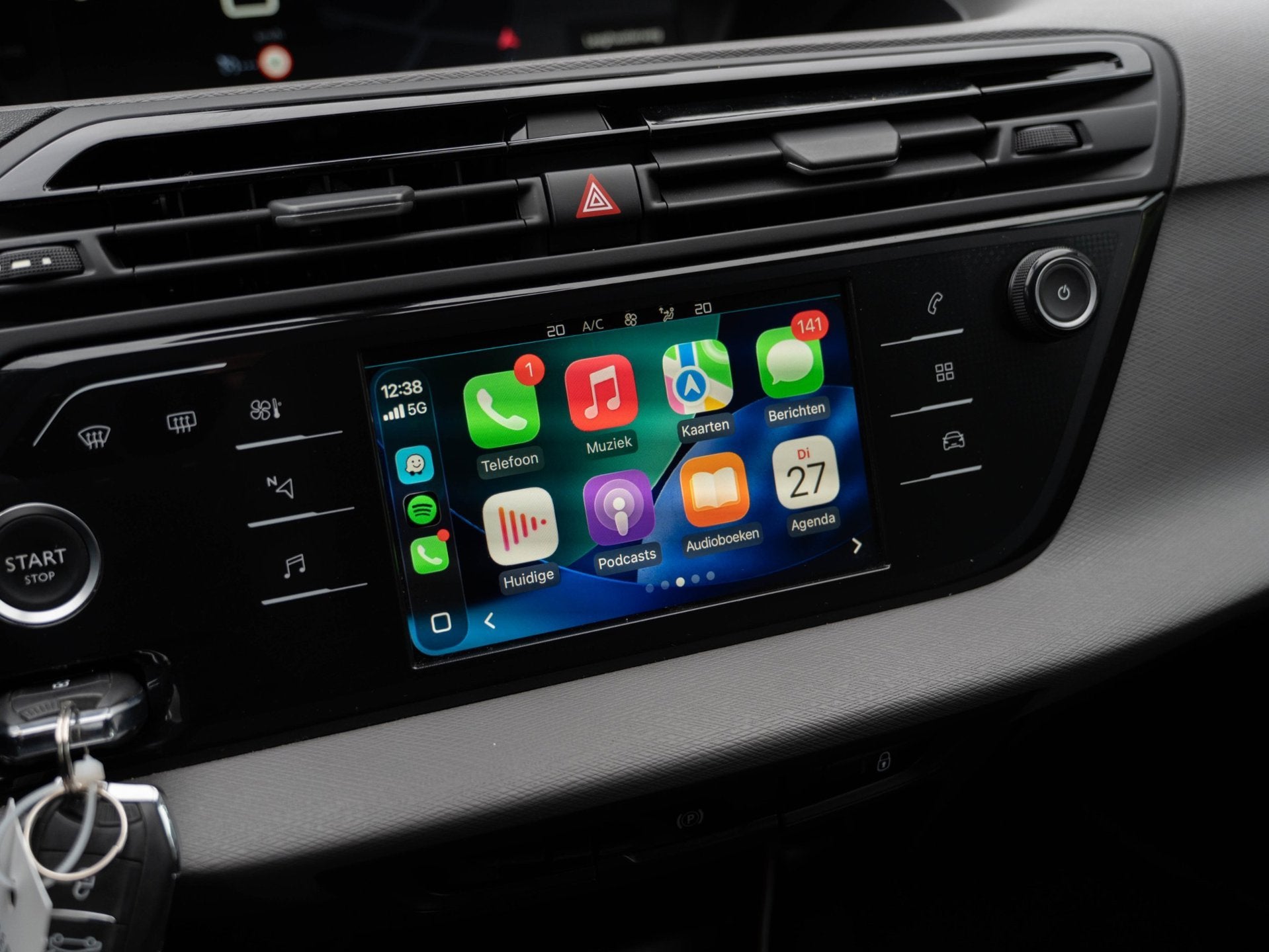Citroen Grand C4 SpaceTourer 1.2 | 7 PERSOONS | APPLE CARPLA, Auto's, Dealer onderhouden, Gebruikt, 1199 cc, Blauw