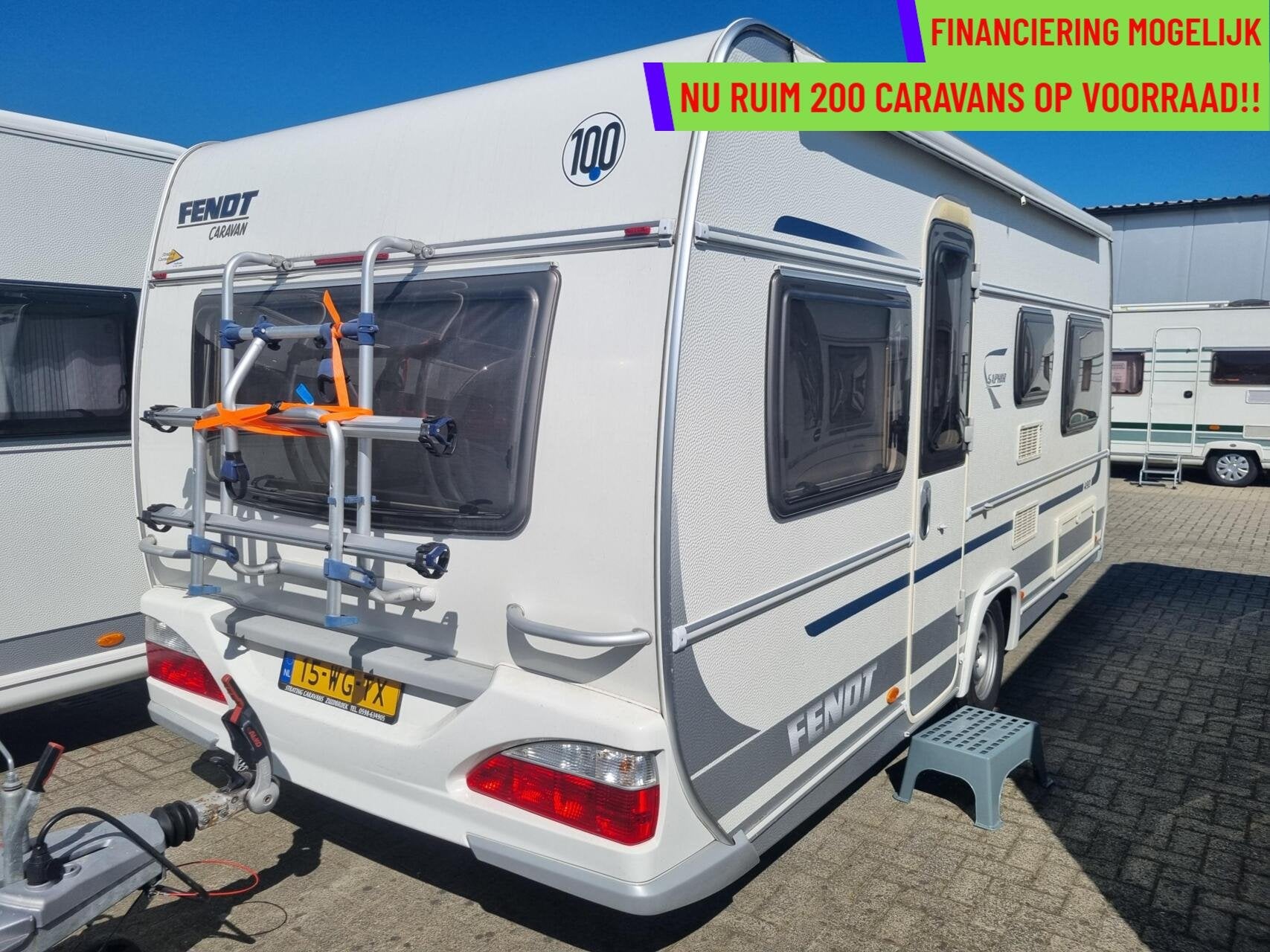Fendt saphir 490 ZAKLUIFEL + DWARSBED + MOVER +FIETSENDRAGER, Caravans en Kamperen, Mover, Rondzit, Bedrijf, Tot en met 4