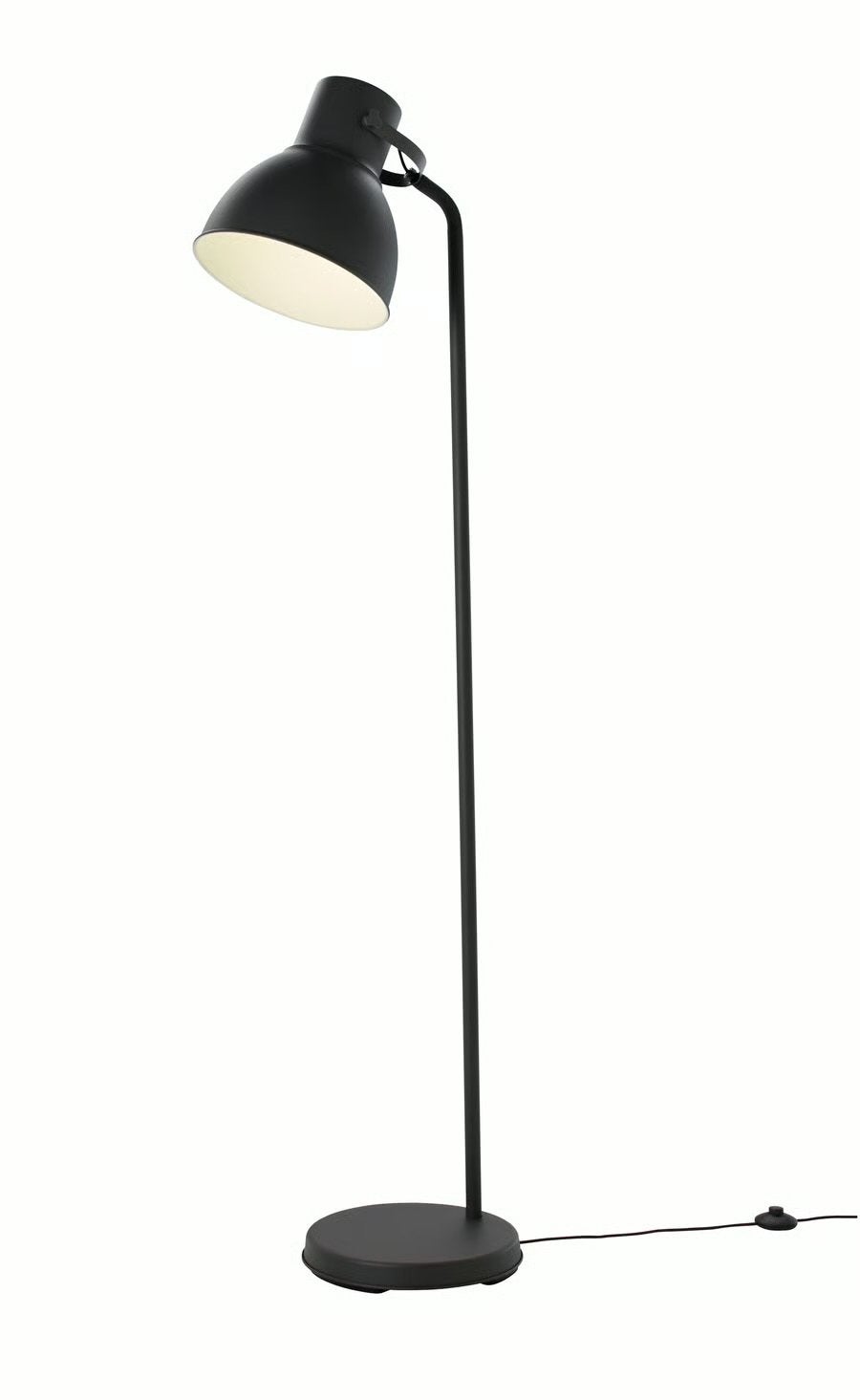 Hektar staande Ikea lamp donkergrijs, Huis en Inrichting, Ophalen, Gebruikt, E27 (groot), Metaal