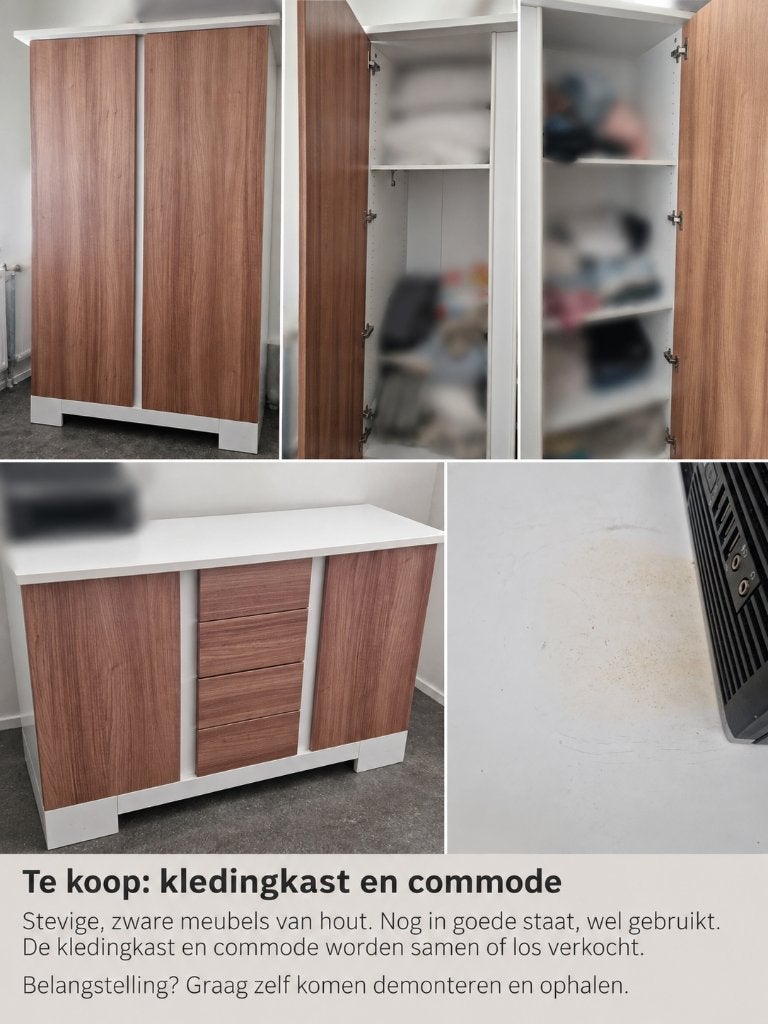 Commode en kledingkast, Ophalen, Gebruikt, 50 tot 70 cm, 100 cm of meer