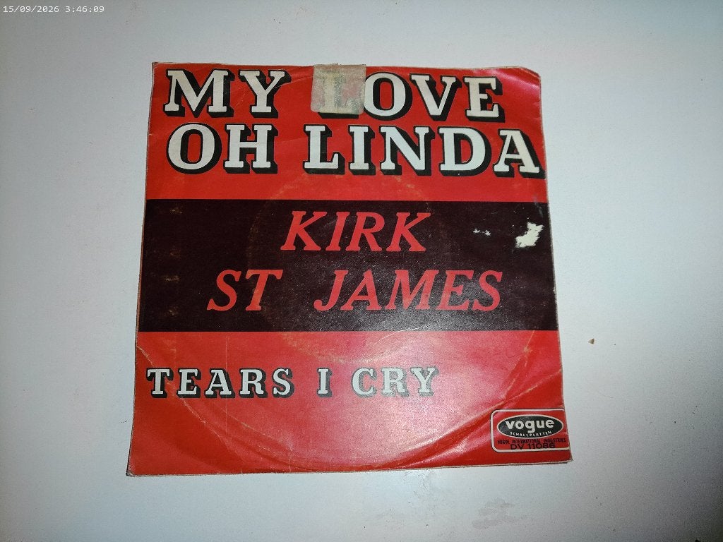Kirk St.James - My Love oh Linda / Tears I cry, Gebruikt, Fotohoes, 7 inch, Ophalen of Verzenden