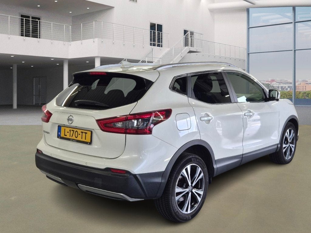Nissan Qashqai 1.2 Acenta|INCL BTW|AUT|360•|PANO|STOELVERW, Auto's, Dealer onderhouden, Gebruikt, 116 pk, Wit