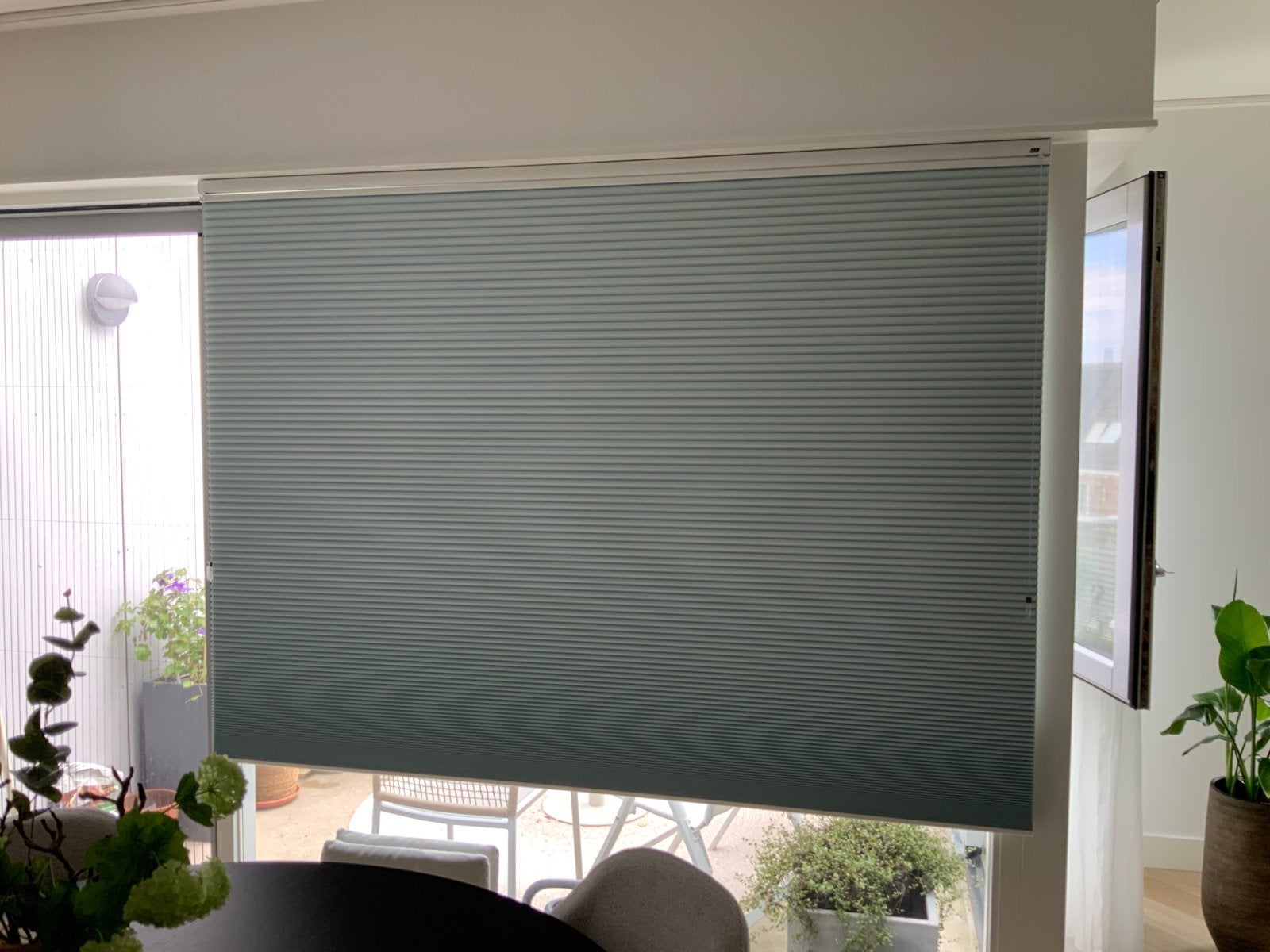 Luxaflex plissé gordijnen top-down lichtblauw, Ophalen, Inclusief montageonderdelen, Blauw, Zo goed als nieuw