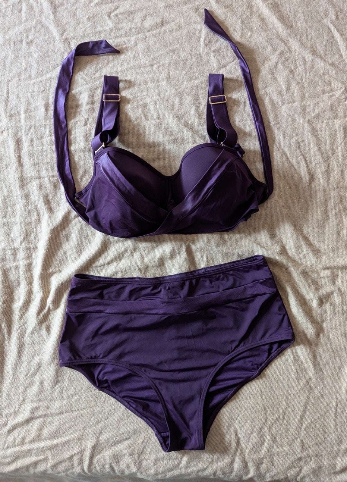 Bikini Marlies Dekkers cupmaat 85F, broekje XL, Marlies Dekkers, Paars, Ophalen of Verzenden, Zo goed als nieuw