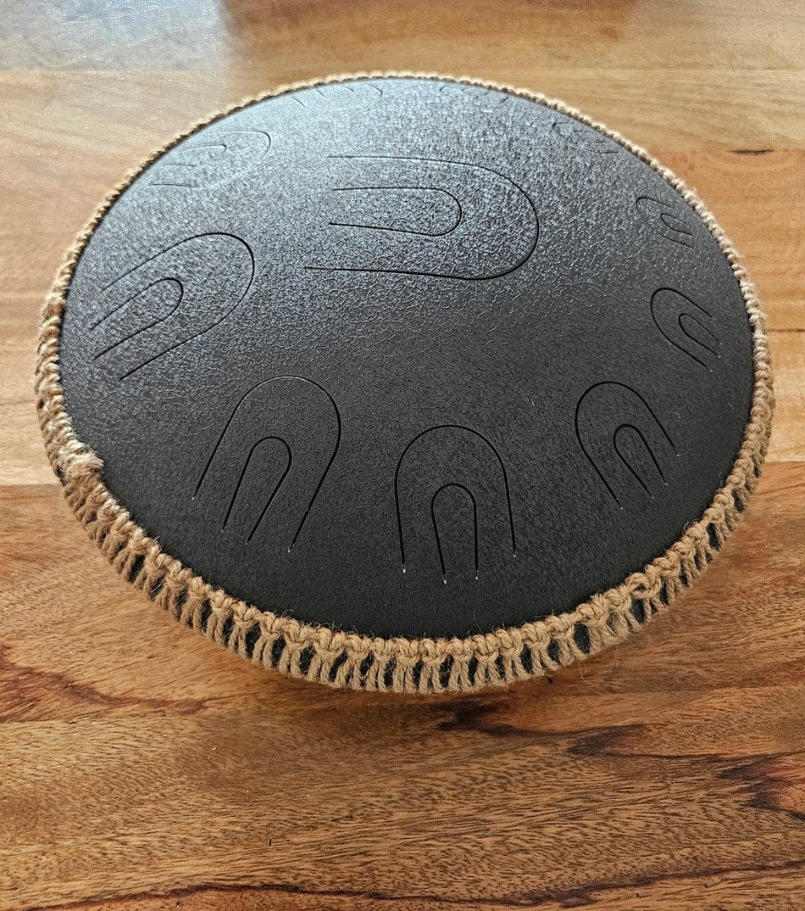 zwarte 40cm Steel Tongue Drum *als nieuw*, Muziek en Instrumenten, Ophalen of Verzenden, Zo goed als nieuw, Melodische percussie