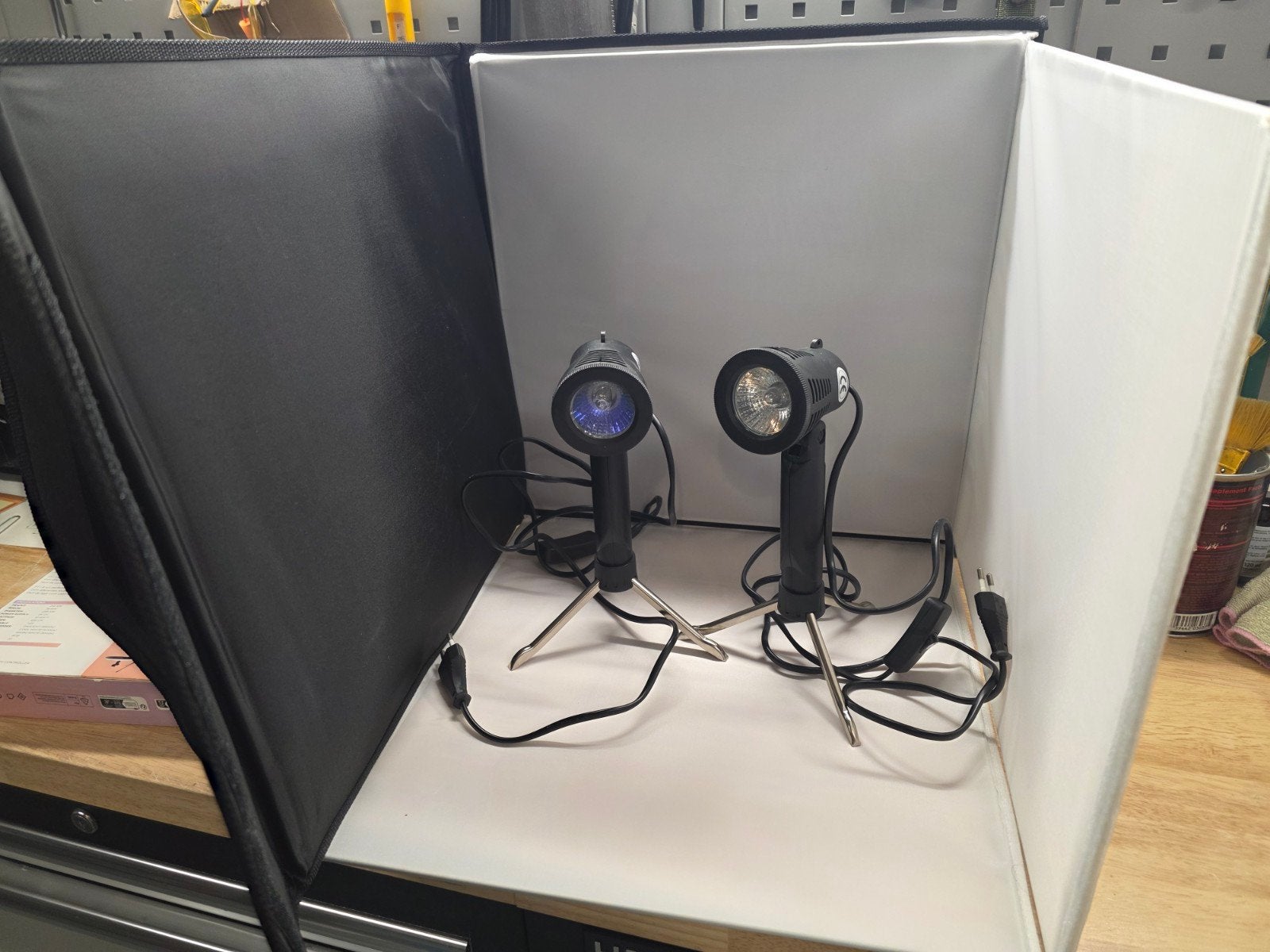 Mini fotostudio met lampen en selfie ring light, Ophalen
