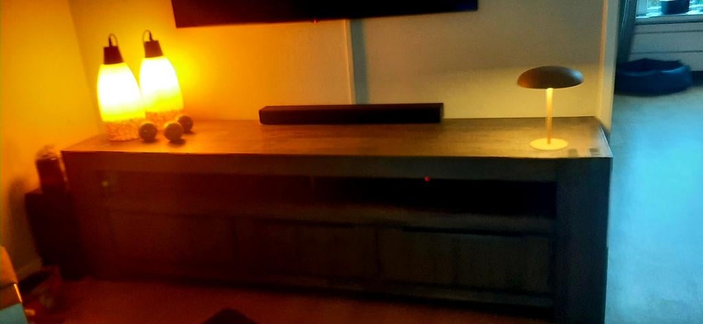 Mooie acasia houten tv kast, Ophalen of Verzenden, Zo goed als nieuw, 25 tot 50 cm, Minder dan 100 cm