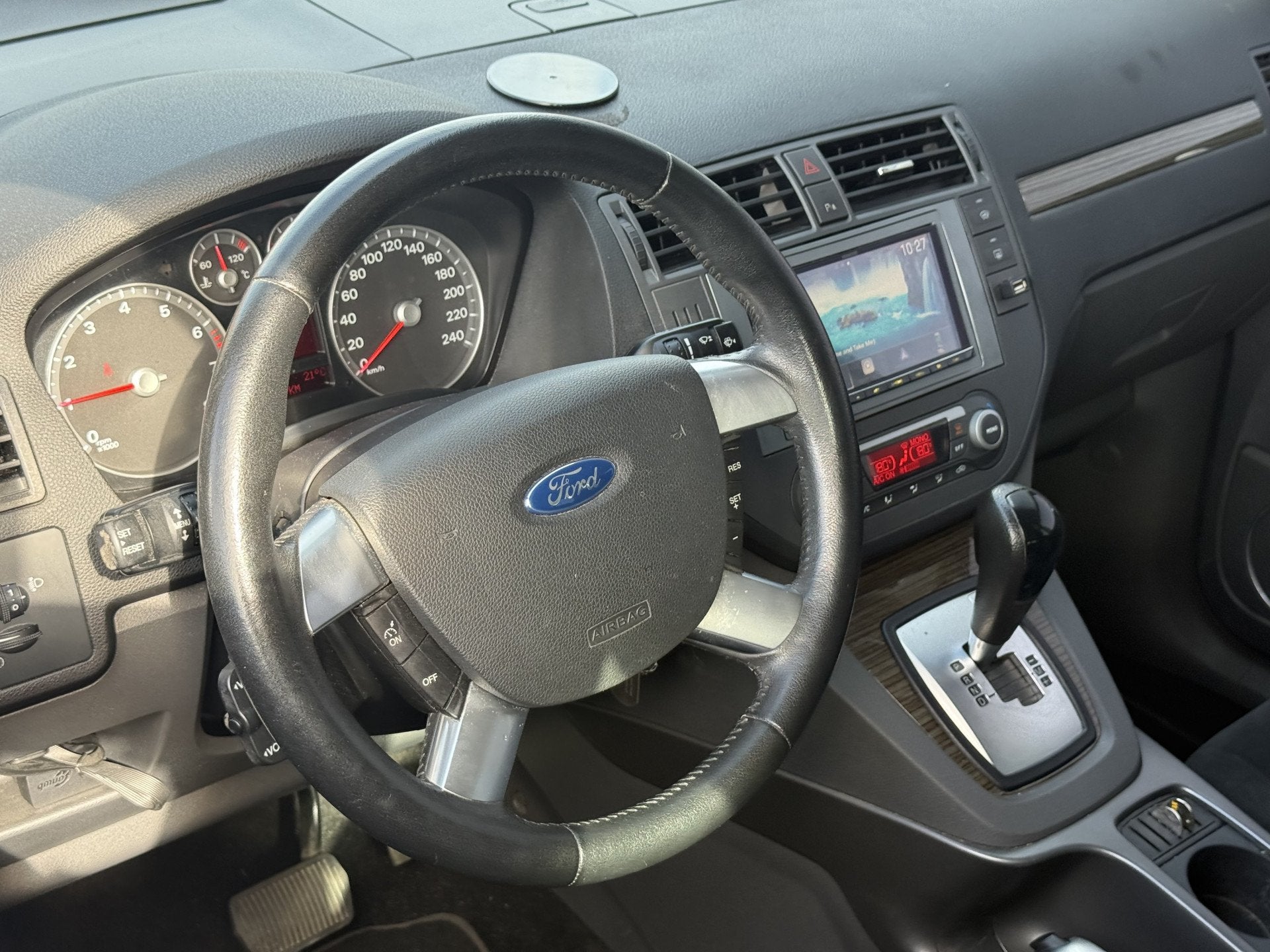 Ford C-MAX 2.0-16V Ghia | Nieuwe APK | Automaat! (bj 2007), Auto's, Stof, Gebruikt, Zwart, 4 cilinders