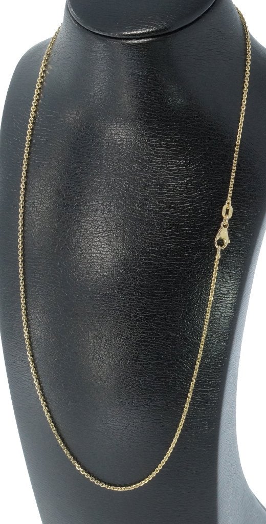 Anker schakel 14k gouden dames ketting karabijn slot massief, Sieraden, Tassen en Uiterlijk, Kettingen, Voordeelsieraden, Verzenden