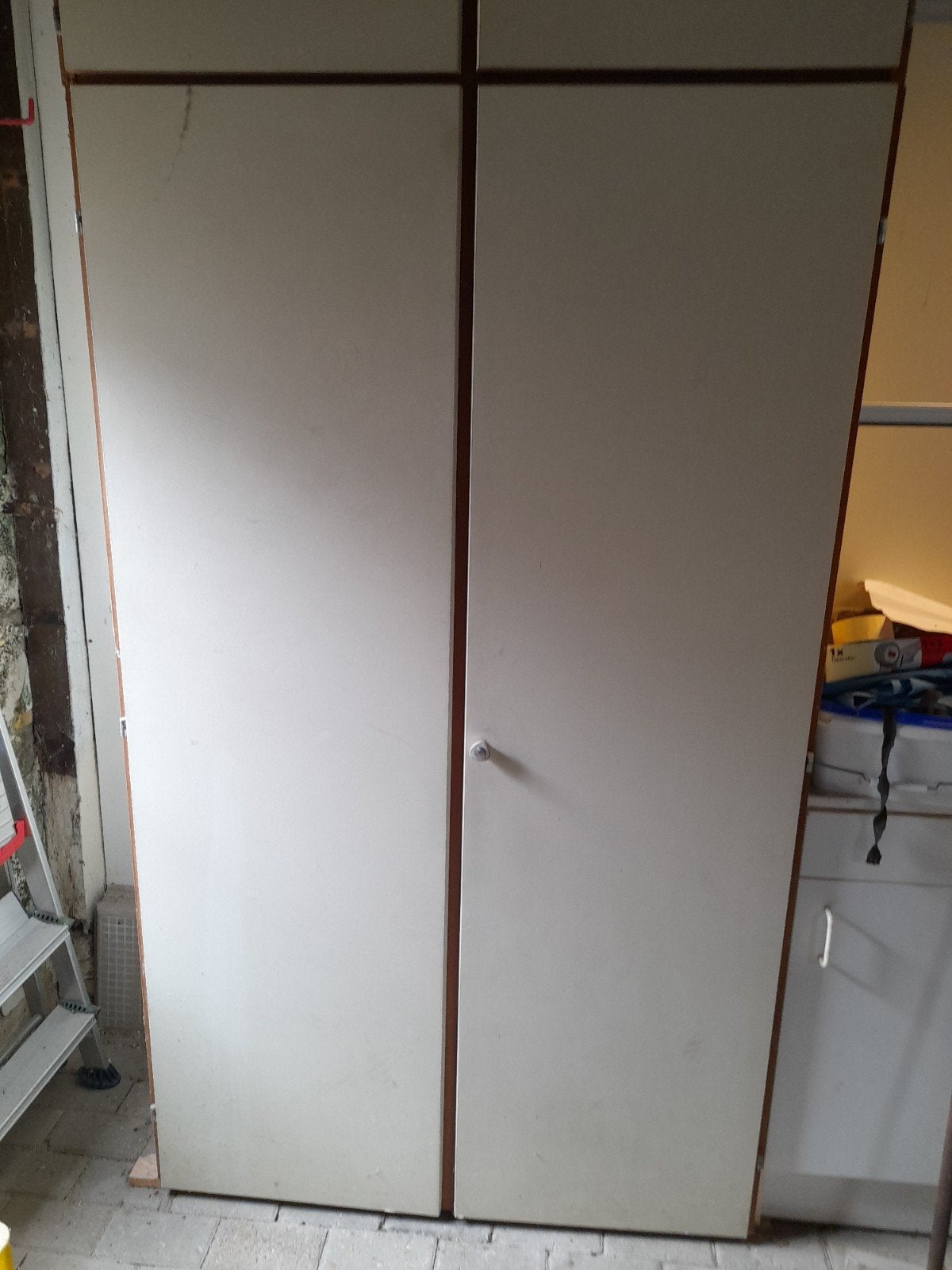 Praktische kast met opzetkast - 197cm hoog, Ophalen, Overige materialen, 100 tot 150 cm, 150 tot 200 cm