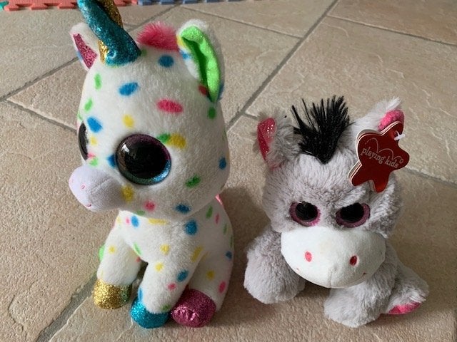 Ty harmonie eenhoorn 30 cm en paard 22 cm knuffel, Ophalen of Verzenden, Gebruikt, Overige typen