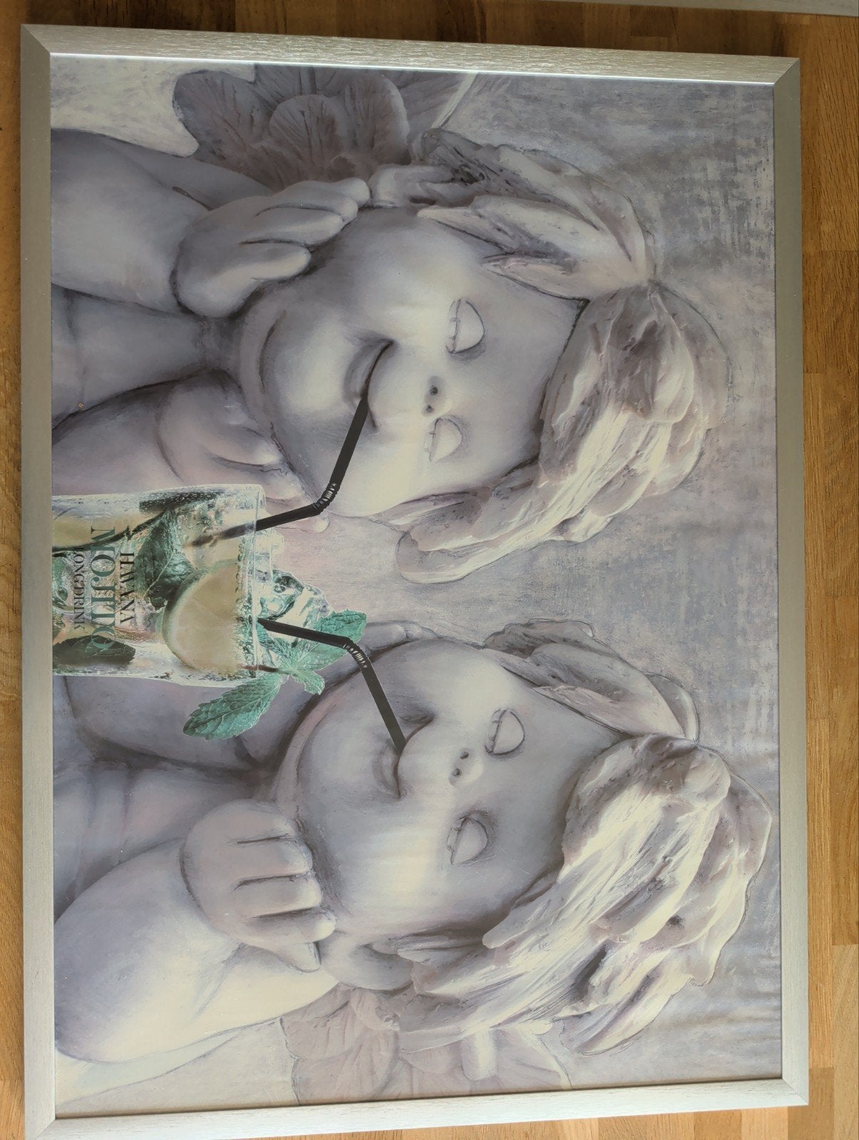 Grote wissellijst (A1) met anti-reflecterend plastic, Ophalen, Kunststof, Gebruikt, 88 cm